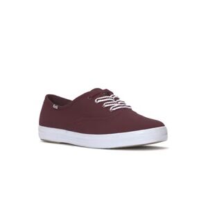 Keds Champion Women's Burgundy Lace Up Sneakers - Wide Width